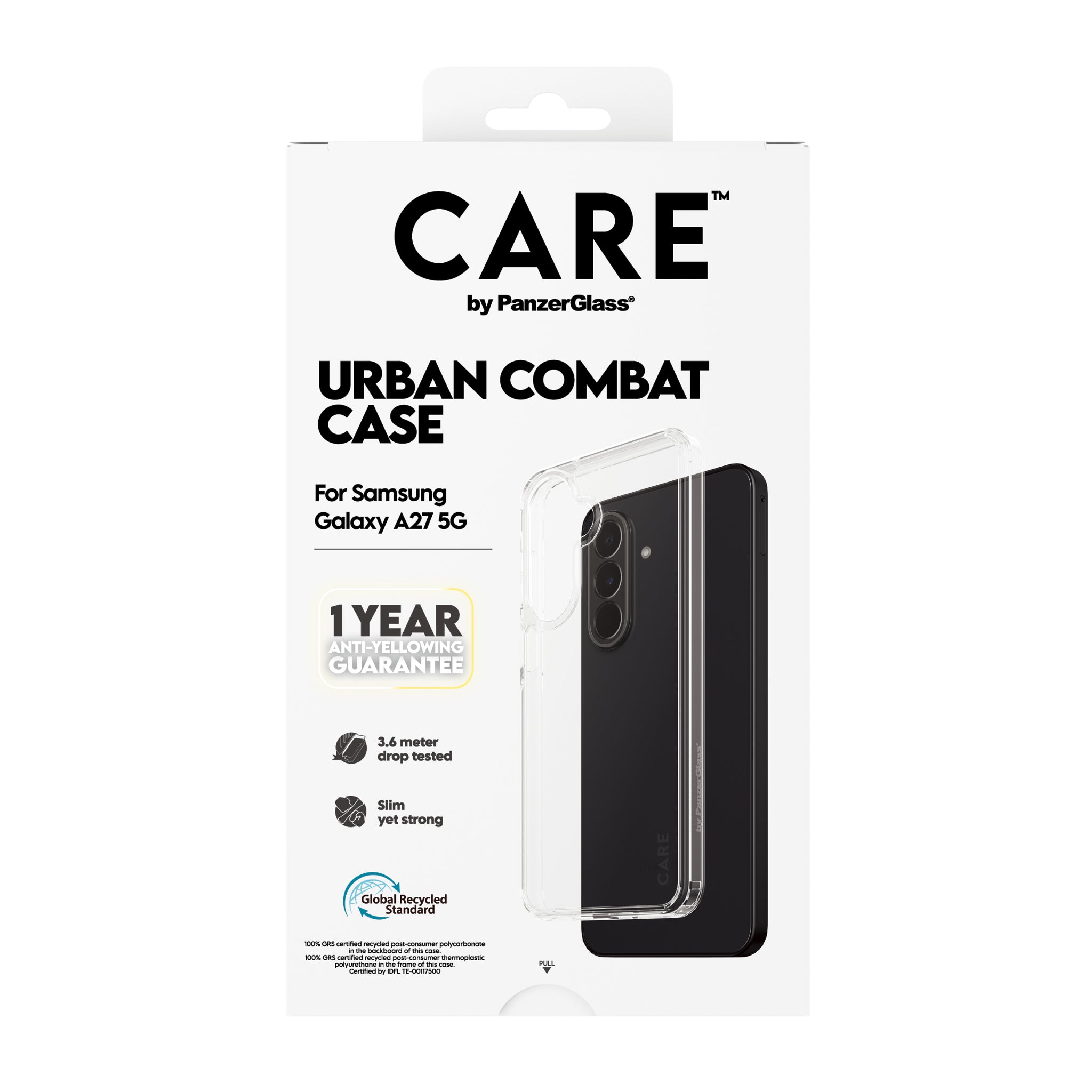 CARE™ by PanzerGlass® Urban Combat Case Transparent w. Clear Frame Samsung Galaxy A27